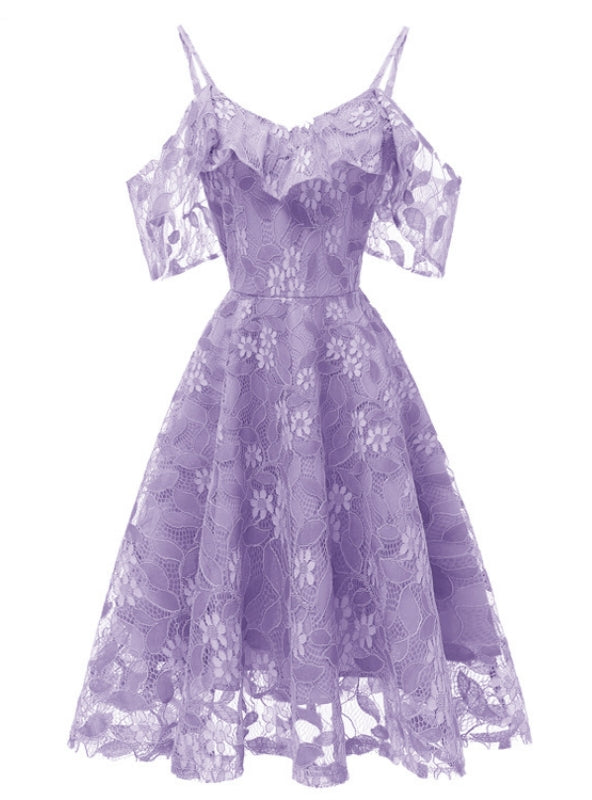 Lace suspender lace sleeve dress - Image 3