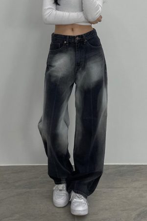 Contrast Low Waist Pockets Wide Leg Pants