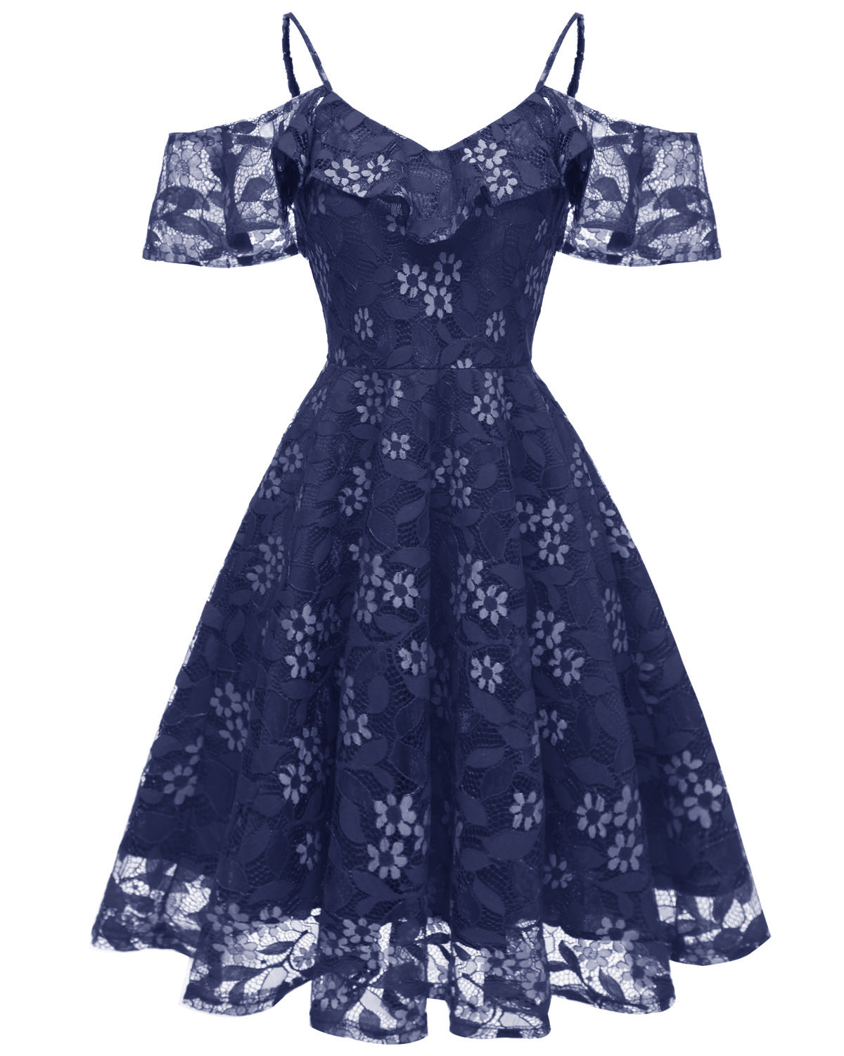 Lace suspender lace sleeve dress - Image 6